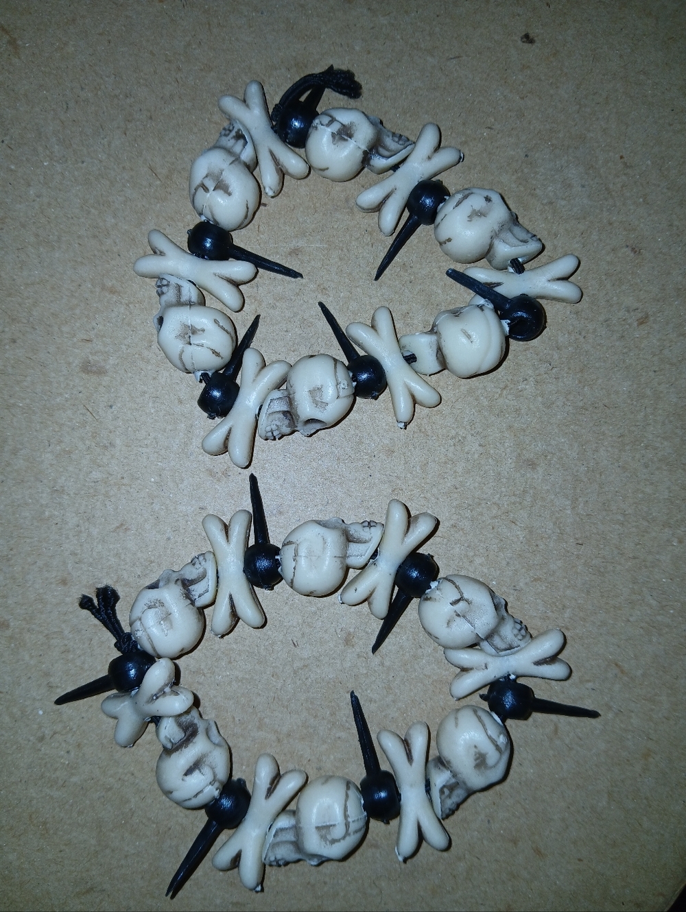 Two Skull and Bones Pirate Stretch Bracelets